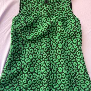 Green and Black Patterned Dress